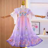 Girl Hanfu Tang Suit Chinese Style Children Dress Summer Ancient Costume-TB00863-Veeddydropshipping